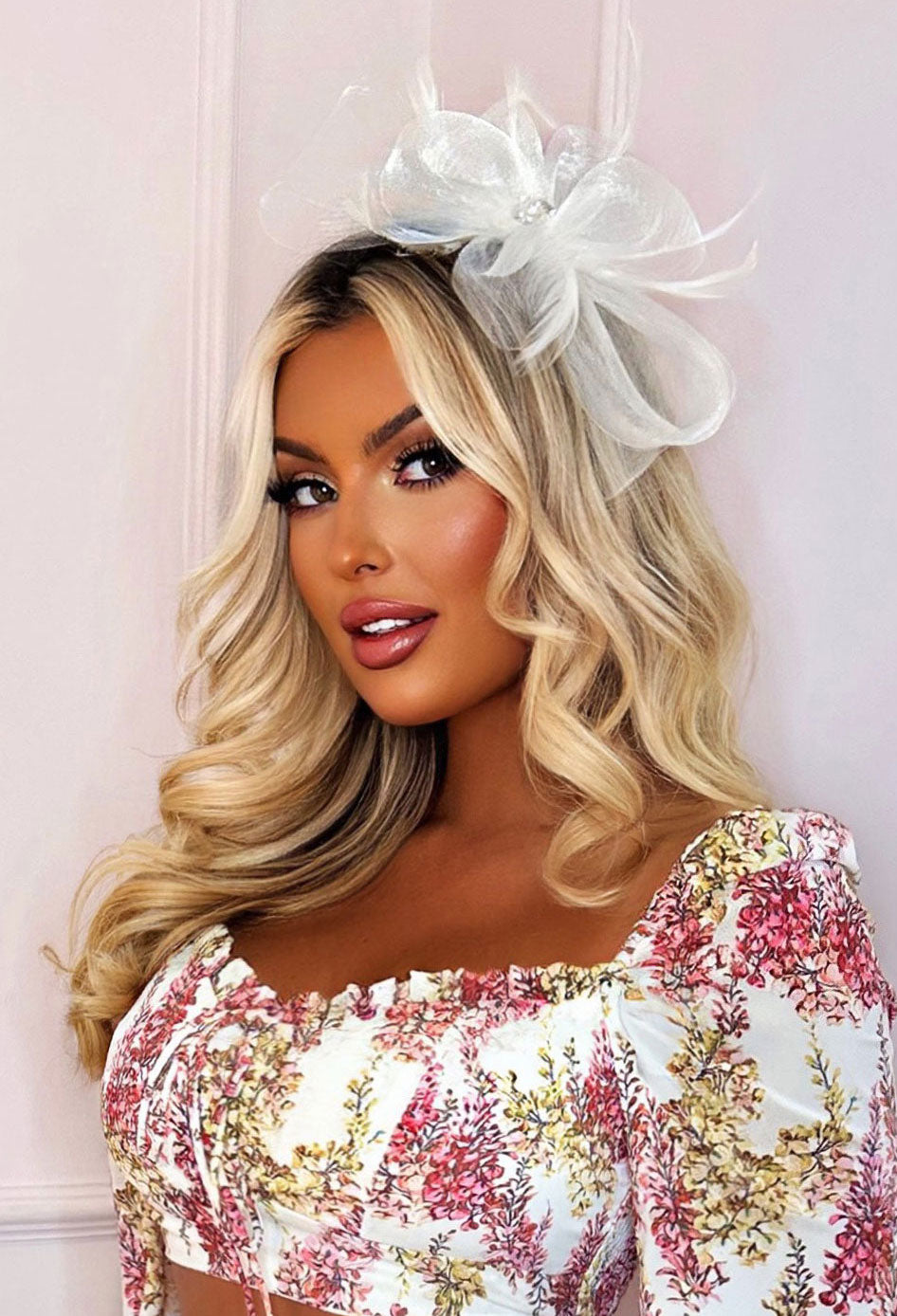 Come Find Me White Fascinator