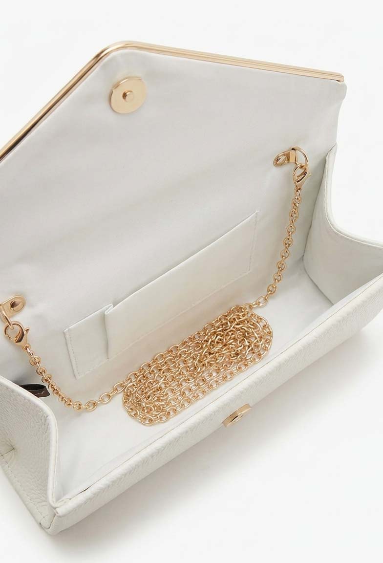 Hampstead White Clutch Bag