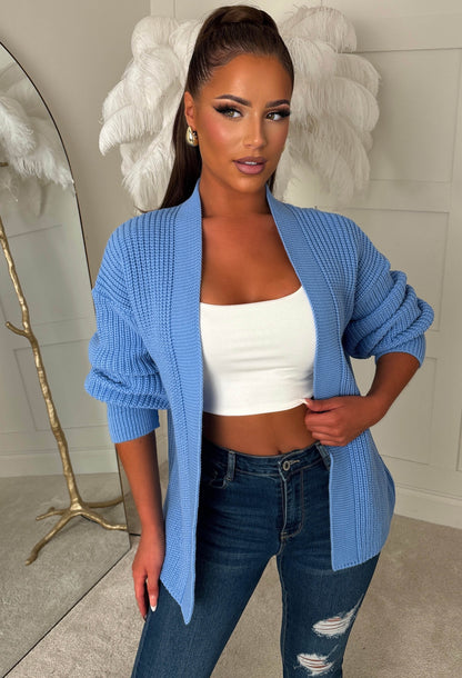 Katie Blue Cropped Cardigan