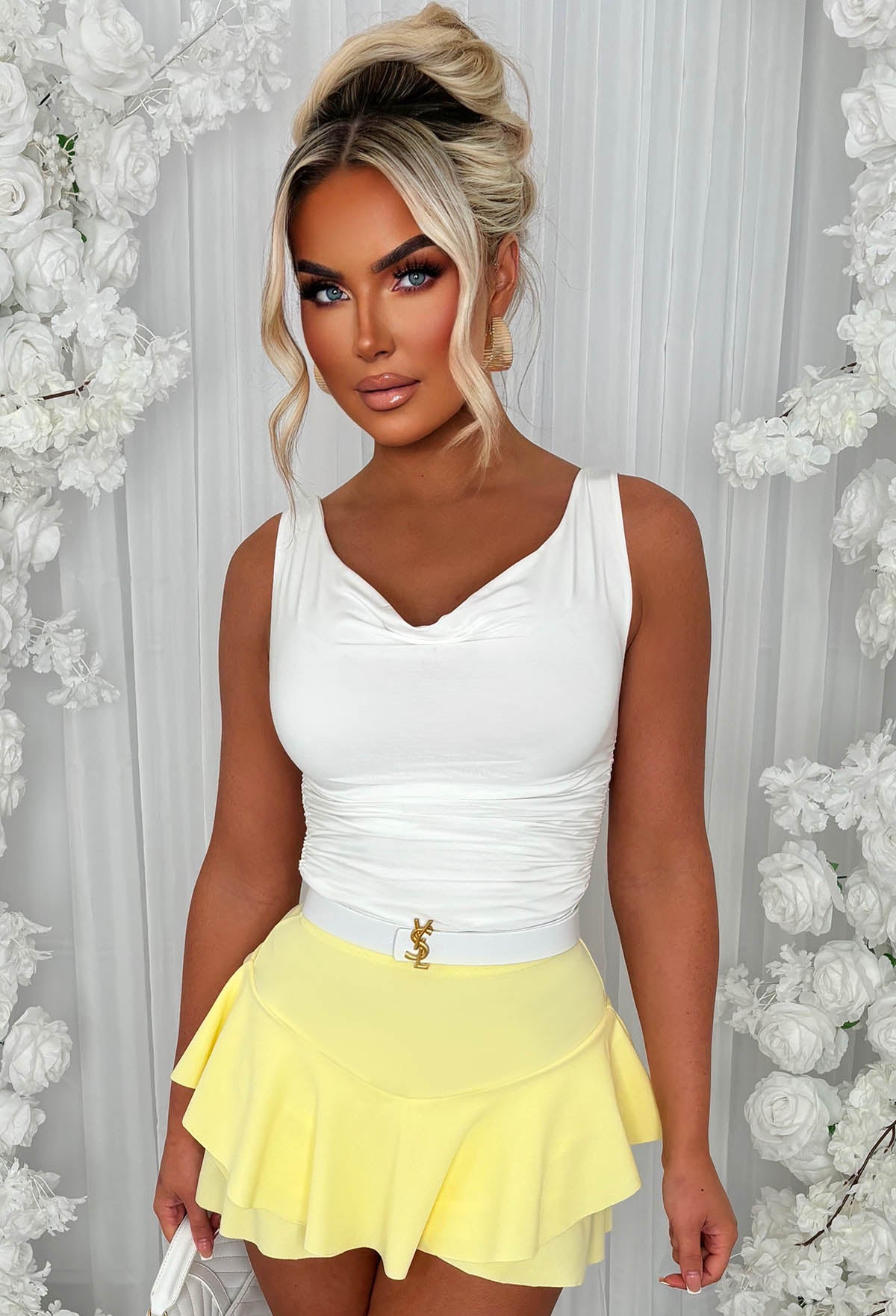 Misbehaving Lemon Double Layer Skort