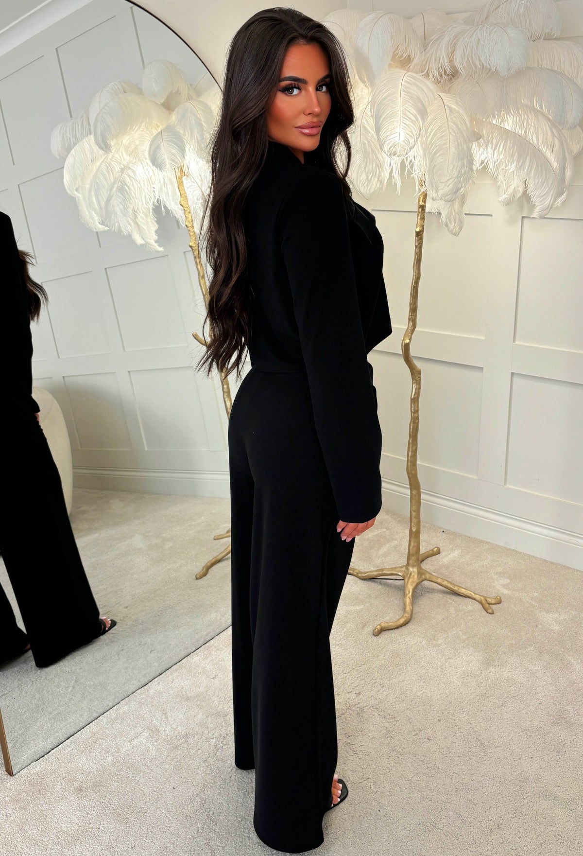 On Her Mind Black Wide Leg Trousers
