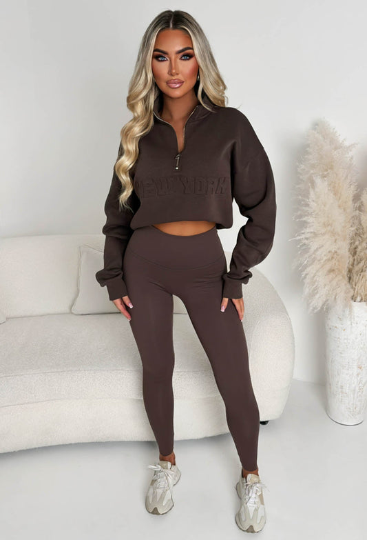On The Go Chocolate Brown Leggings