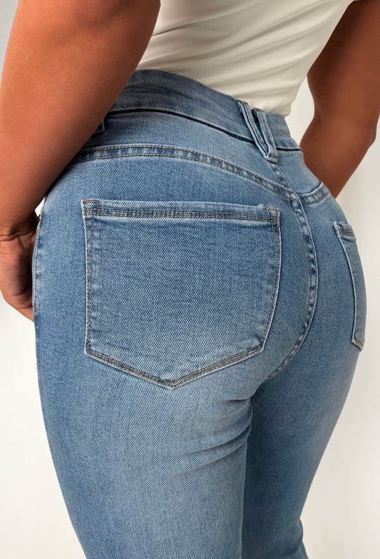 Ultimate Days Mid Wash Stretch Slim Fit High Rise Jeans